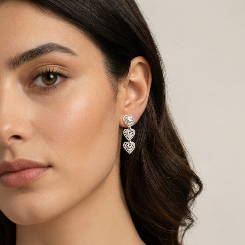 Alternative view of Aretes Corazón Colgante