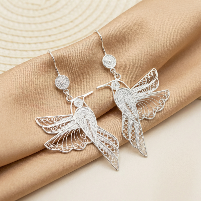 Aretes Largos Colibríes