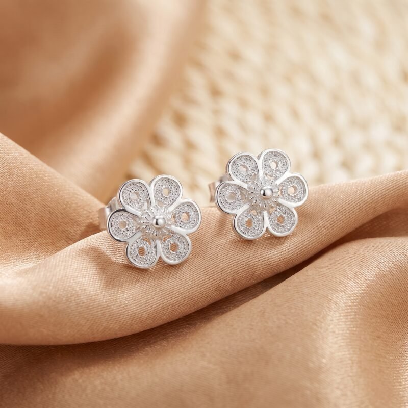 Aretes Flor Begonia - Image 3