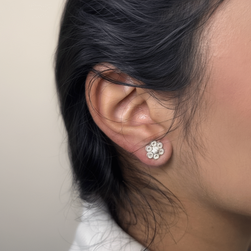 Alternative view of Aretes Flor Begonia